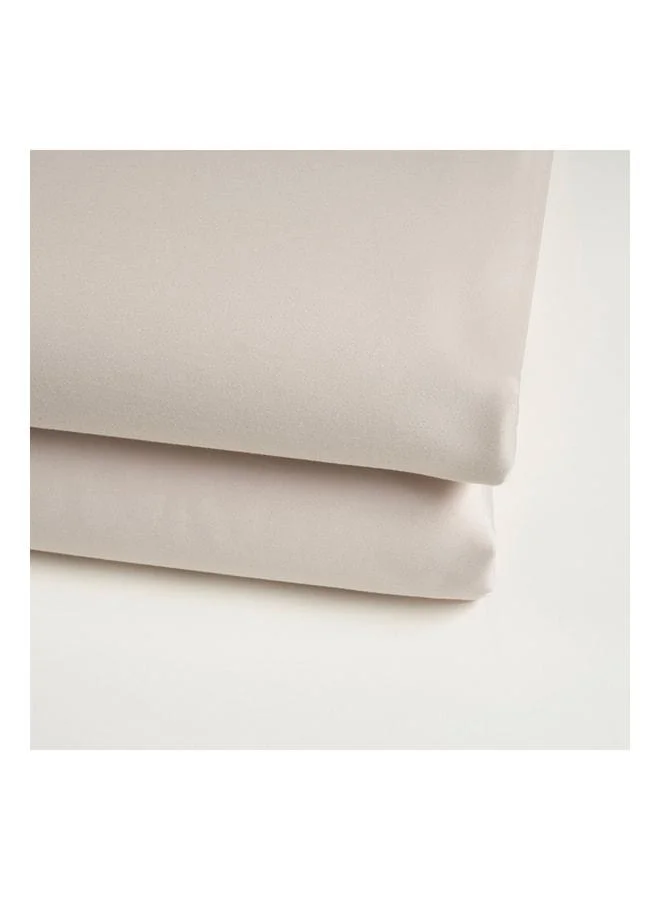 Zsa Zsa Zsu  Solid Cream King Size Cotton Satin Elastic Sheet.  | Best Price UAE