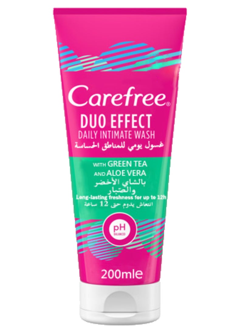 Carefree - Daily Intimate Wash Duo Effect With Green Tea And Aloe Vera 200ml - Image 1