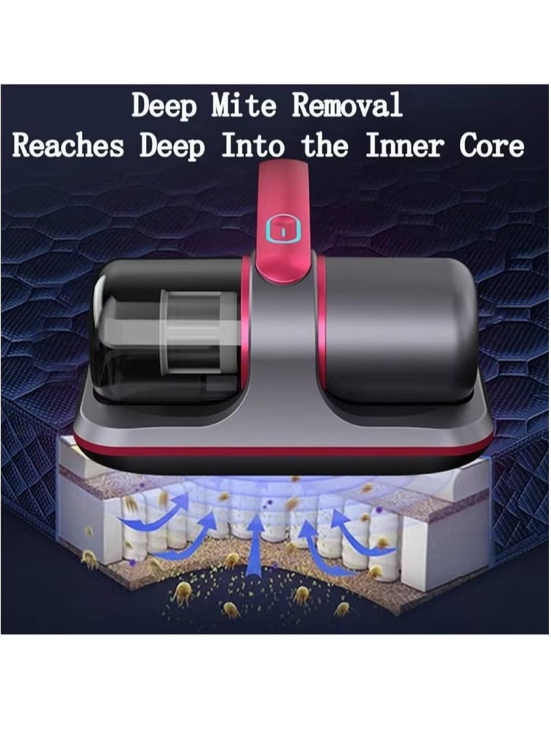 آر إيه أف أداة إزالة العث المنزلية القوية عالية التردد، مكنسة كهربائية للسرير مزودة بضوء الأشعة فوق البنفسجية، مكنسة كهربائية يدوية للمراتب، مكنسة كهربائية لاسلكية قوية عميقة ذات نبض مزدوج عالي التردد - Image 2