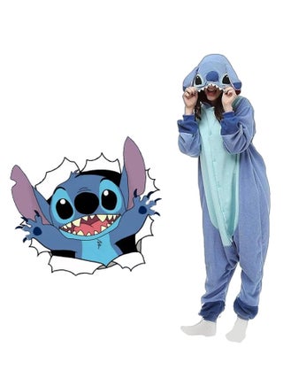 RATSAW Stitch Onesie Animal Pajamas Hoodie Cosplay Cartoon