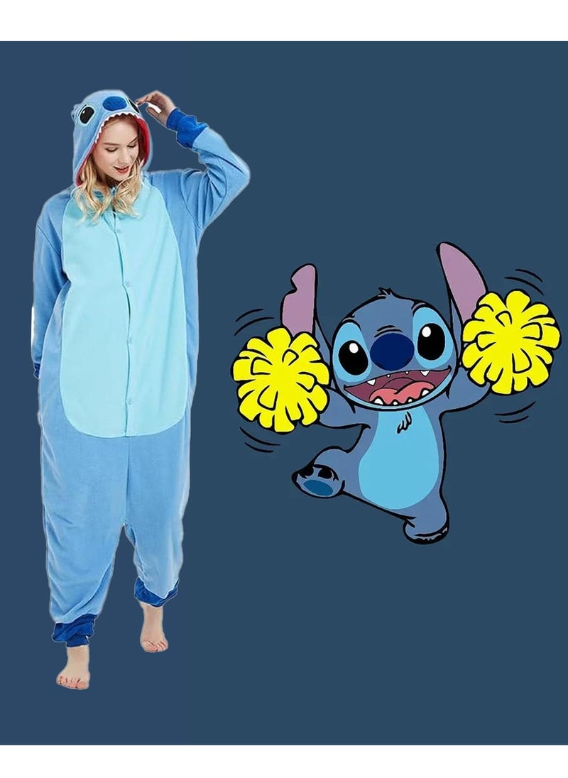 RATSAW Stitch Onesie Animal Pajamas Hoodie Cosplay Cartoon  Costumes Adults Unisex Party Wear  - Image 3