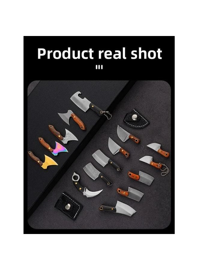 ميني ماشيتي مفتاح سلسلة سكين جيب فأس ليزر نمط مضغوط أداة بقاء في الهواء الطلق - Image 2