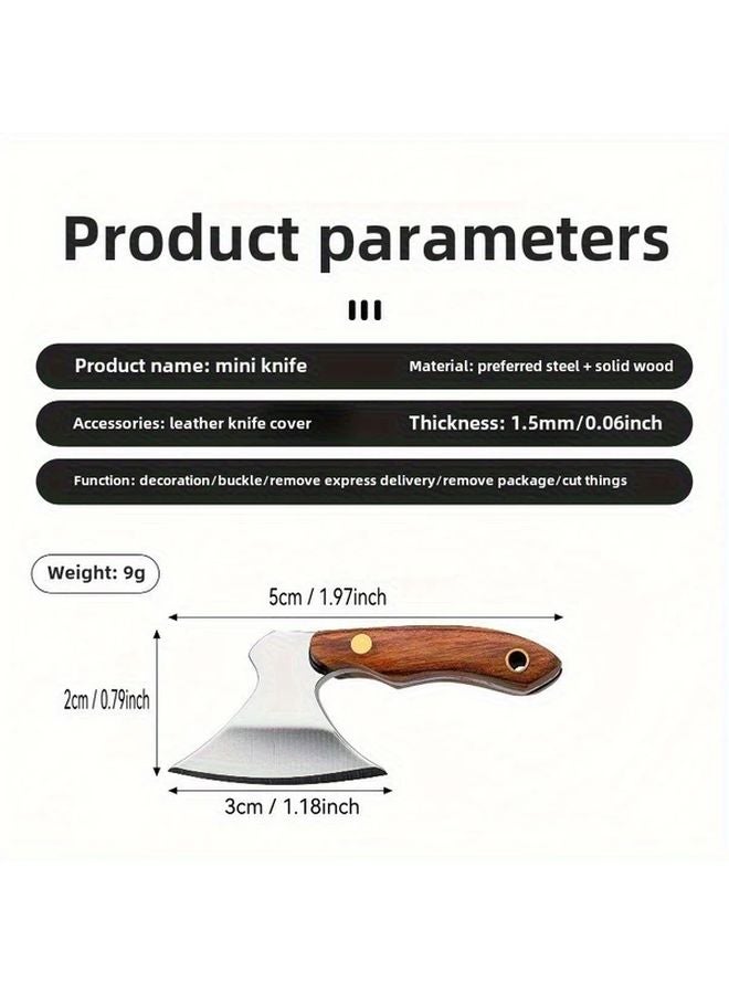 ميني ماشيتي مفتاح سلسلة سكين جيب فأس ليزر نمط مضغوط أداة بقاء في الهواء الطلق - Image 5