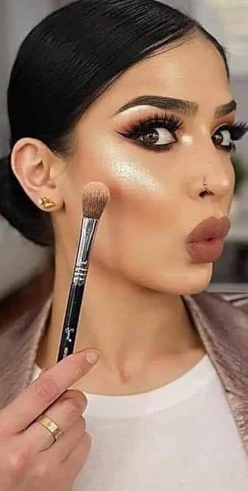Blush and Highlighter Palette,4 in 1 Makeup Powder Cruelty-Free Matte Blush,Shimmer Illuminator Highlighters for a Glowing Look - Image 2