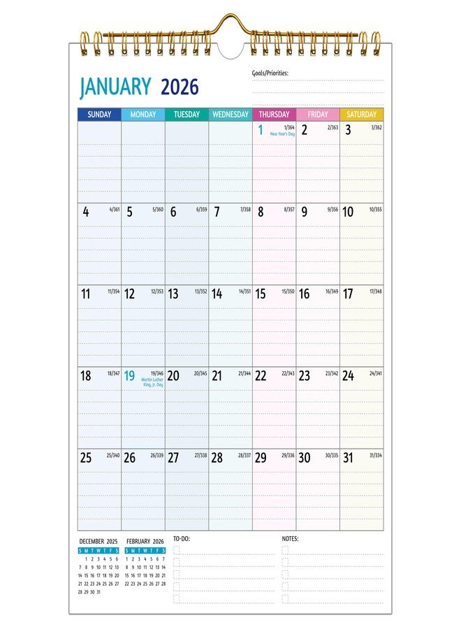 BowCuk 2026-2027 Wall Calendar - Use Now to Jun 2027, Calendar 2026-2027 Wall, 21 Monthly Calendar, 8.5 x 11 In, 2026 Small Calendar, Ruled Blocks, Thick Paper, Holidays, To-do ＆ Notes, Great for Organizing - Image 1