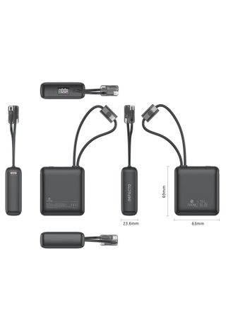 باور بانك Zoom Plus ZP11B فائق النحافة بسعة 10,000 مللي أمبير في الساعة IMPACTO Super Fast 22.5 وات أسود - view 2
