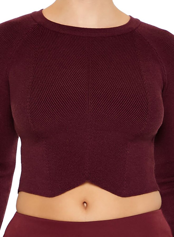 FOREVER 21 Notched Cropped Sweater  - Image 5