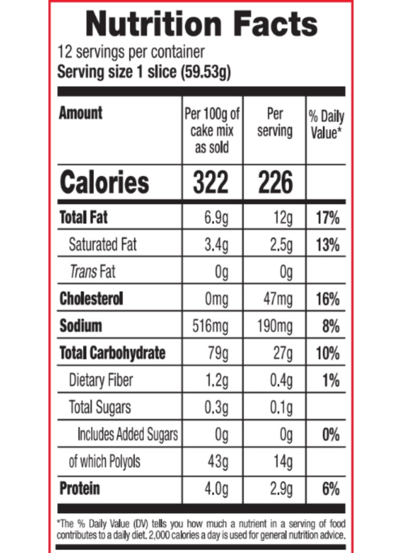 Betty Crocker Sugar Free Vanilla Cake 400g  - Image 4