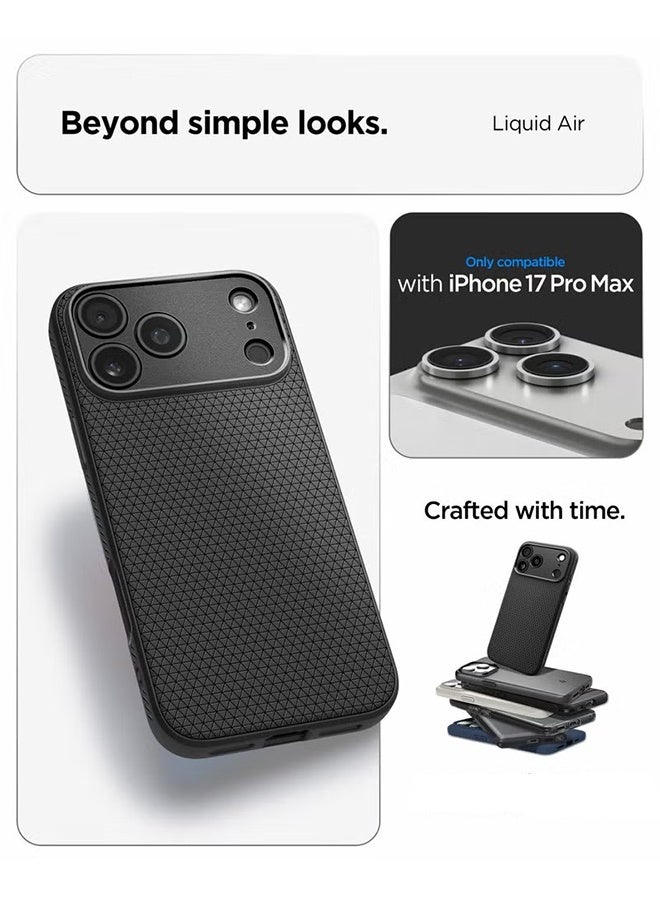 Happy D Liquid Air iPhone 17 Pro Max Case Cover (2025) - Matte Black - Image 2