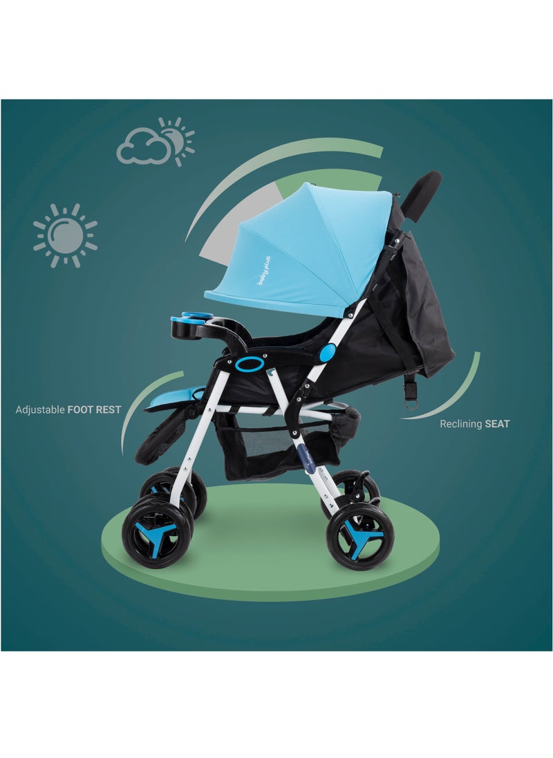 BABY PLUS - Adjustable Baby Single Stroller With Storage Basket, Easy To Fold, and Compact Design - Newborn - Image 1