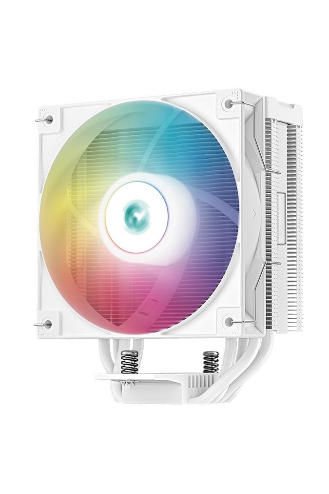 DEEPCOOL AG400 DIGITAL WH ARGB CPU Air Cooler, 4x 6mm Heatpipes, 120mm PWM Fan (500–2100 RPM, 75.89 CFM, ≤31.6 dB), Addressable RGB Lighting, Real-Time CPU Temperature Digital Display, Compatible with Intel LGA1700/1200/115x & AMD AM5/AM4 Sockets, White | R-AG400-WHADMN-G-1 - Image 3