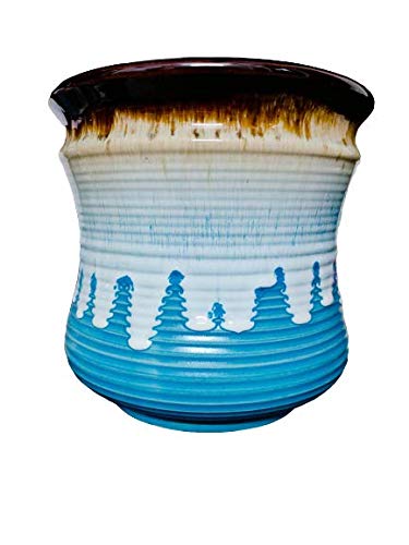 Niyara Exclusive Blue White Horcrux Flow Ceramic Planters Designer Pots Large 9 inch for Indoor Outdoor Home, Office, Balcony, Decor, Garden Gamla - Image 2