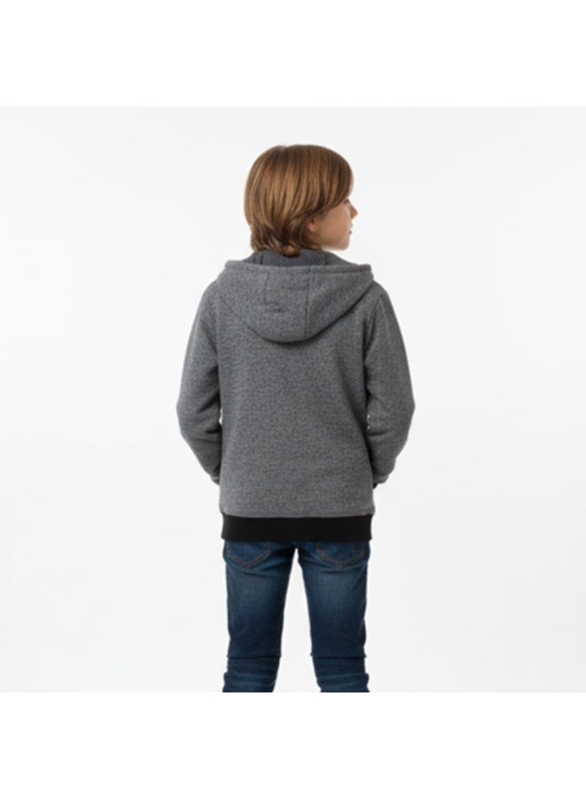 Caesar Boys' hoodie with zipper and front pockets - Image 3