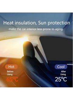 Arabest Car Side Window Sun Shades, Window Sunshades Privacy Curtains, 100% Block Light for Breastfeeding, Taking a nap, Changing Clothes, Camping (Front&Back 4pcs)  - Image 3
