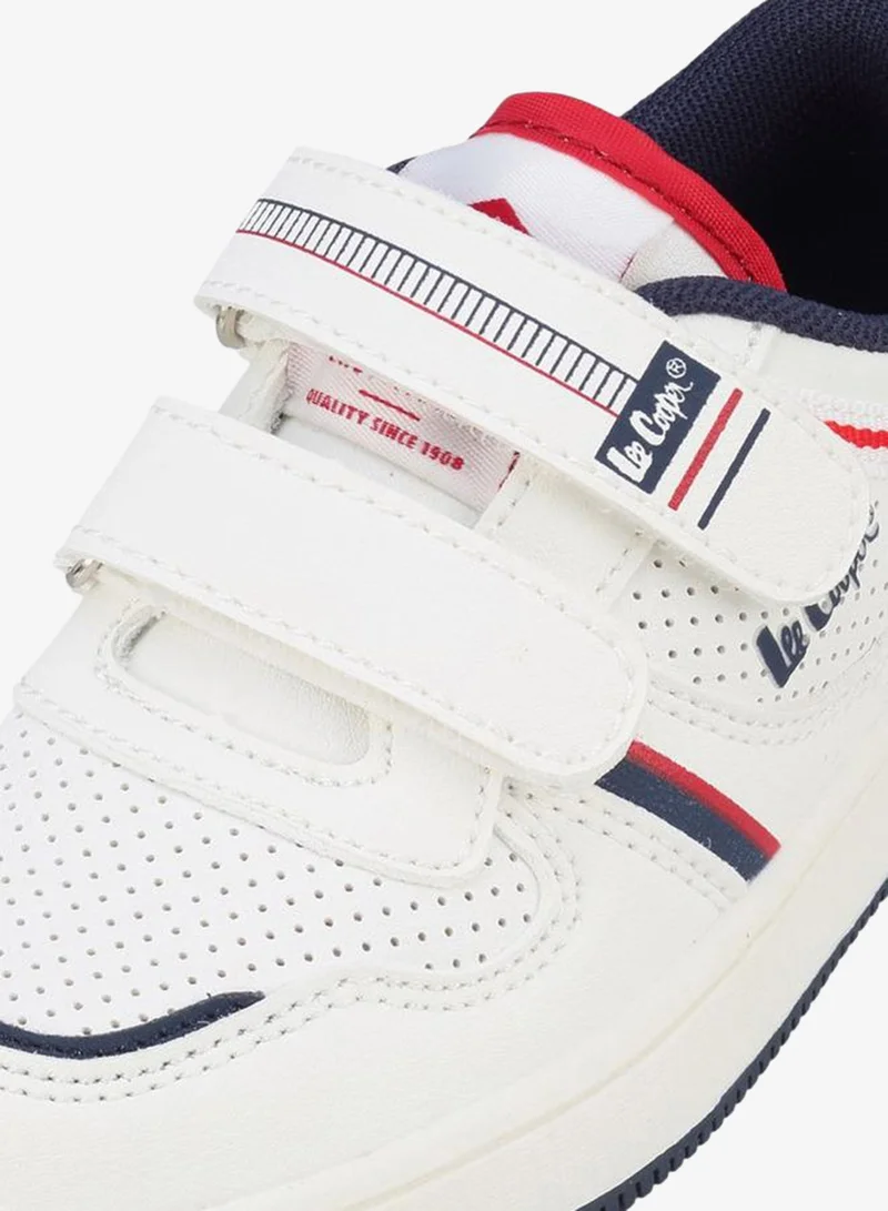 Lee Cooper WHITE Boys Hook & Loop School Sneakers for Men | Best Price UAE