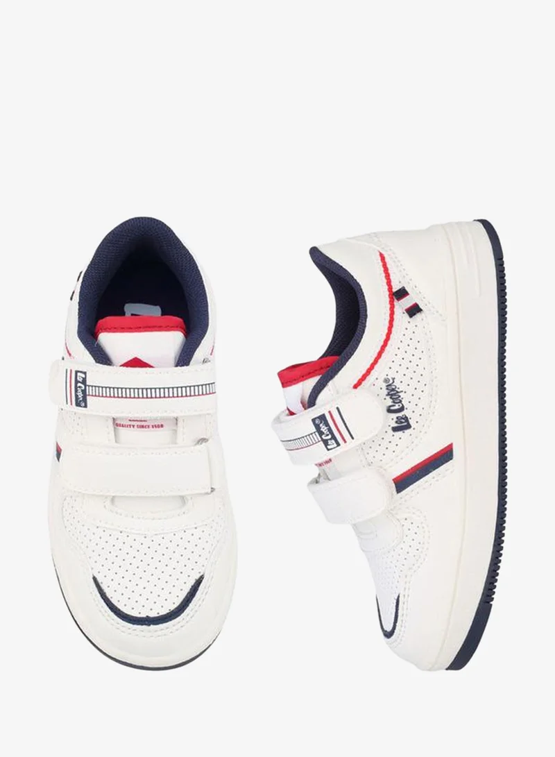 Lee Cooper WHITE Boys Hook & Loop School Sneakers for Men | Best Price UAE