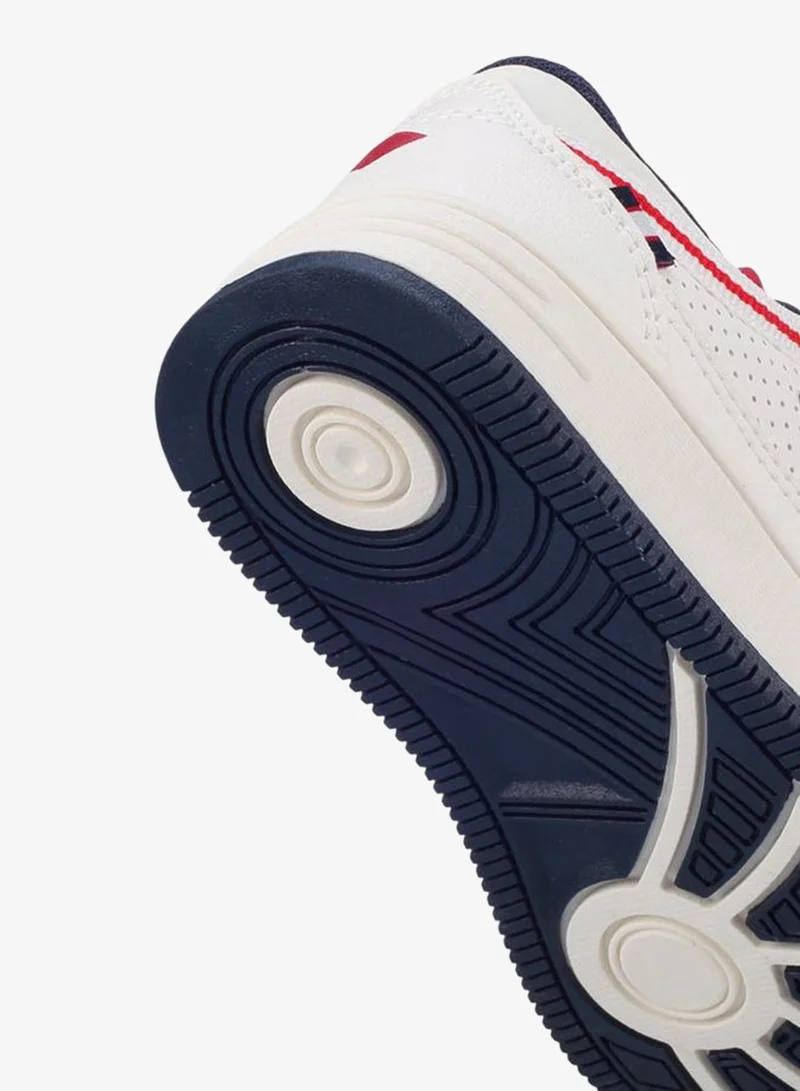 Lee Cooper WHITE Boys Hook & Loop School Sneakers for Men | Best Price UAE
