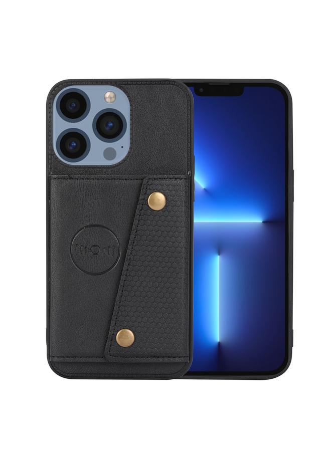 S-TOP Case For iPhone 16 Pro Max Double Buckle Card Slots PU + TPU Phone Case - Image 2