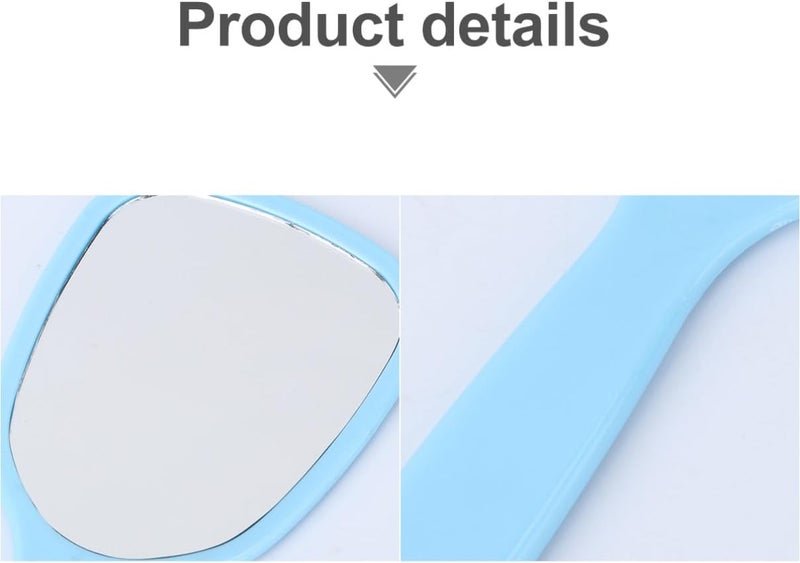 8pcs Portable Handheld Makeup Reflector Candy Color Single-Sided with Handle for Women Travel Cosmetic Use (Green, Purple, Pink, Sky-Blue) - Image 3