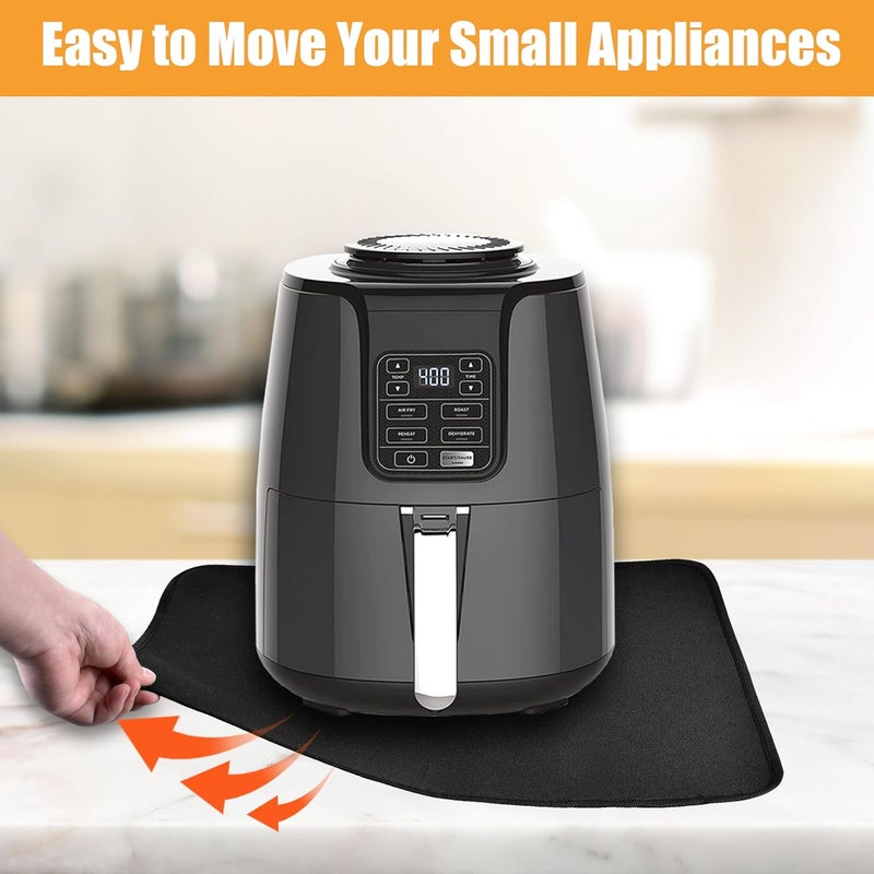 TOHONFOO Heat Resistant Mats for Kitchen Countertop 21x29.5in,Coffee Mat,Coffee Bar Mat for Countertops,Air Fryer Deep Fryer Mat to Protect quartz Countertop,Kitchen Hot Pad,Waterproof mat for Kitchen, Black - Image 5