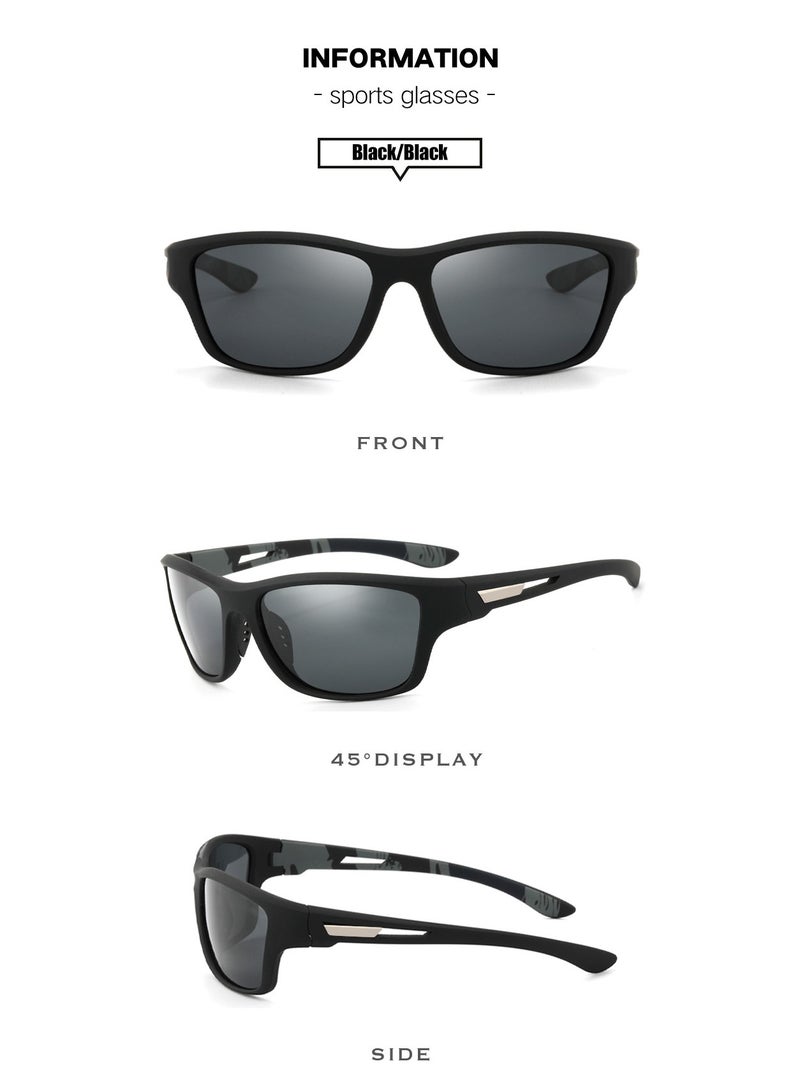 Polarized Sports Sunglasses for Men: UV400 Protection Glasses Womens Wrap Around Goggles for Driving Fishing - Image 3