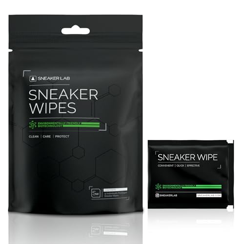 Sneaker Lab Premium Sneaker Wipes Pouch - Pack of 12 | Keeps shoe clean upto 3 Days with 1 Wipe | On-the-Go Cleaning Solution | Cleans at Microscopic Level | Safe for Knit, Suede, Nubuck, Canvas |Travel-Friendly - Image 1
