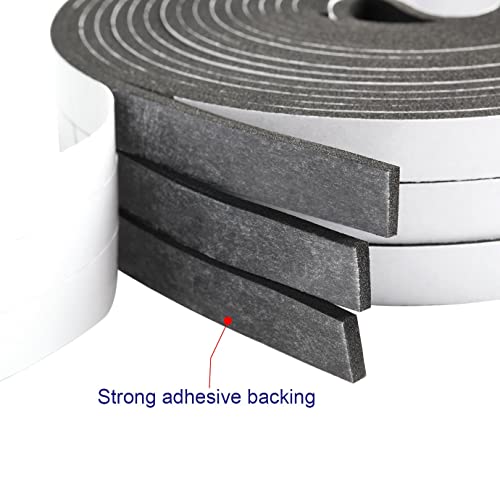 G-CHARGE Single Side High Density Self Adhesive Foam Seal Tape, Weather Stripping Doors and Window Insulation Soundproofing,Material Foam, Black Color, Pack of 1, (6mm x 3mm x 10 Meter) - Image 4