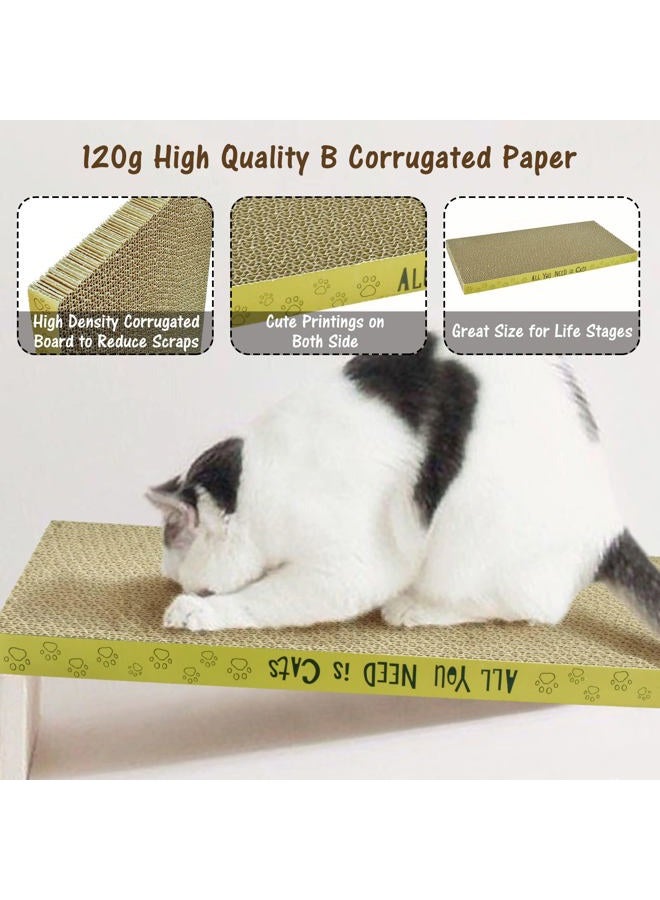 AccEncyc 3 Pack Cardboard Cat Scratcher Pads Cat Scratching Board for Indoor Cats 17″Lx8.3″Wx1″H Dual-Side Corrugated Cat Scratching Post Reusable Cat Supplies - Image 3