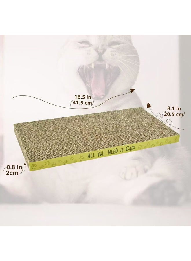 AccEncyc 3 Pack Cardboard Cat Scratcher Pads Cat Scratching Board for Indoor Cats 17″Lx8.3″Wx1″H Dual-Side Corrugated Cat Scratching Post Reusable Cat Supplies - Image 2