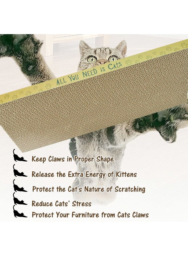 AccEncyc 3 Pack Cardboard Cat Scratcher Pads Cat Scratching Board for Indoor Cats 17″Lx8.3″Wx1″H Dual-Side Corrugated Cat Scratching Post Reusable Cat Supplies - Image 5