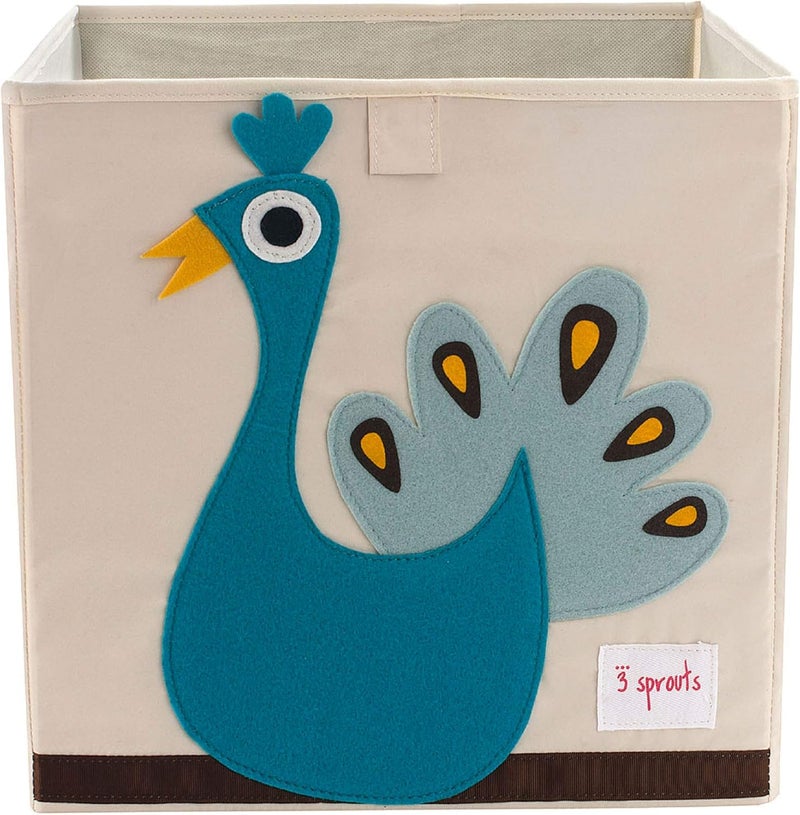 3 Sprouts - Storage Box - Blue Peacock /Furniture /Blue Peacock - Image 1