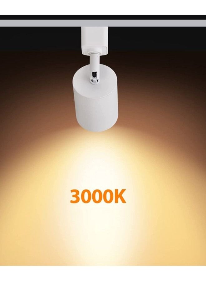 Generic - 7W Dimmable LED Track Lighting Heads H Type Track Light Replacement Fixtures 3000K GU10 Base Adapter Ceiling Spot Light Fixture Direction Adjustable - Image 1