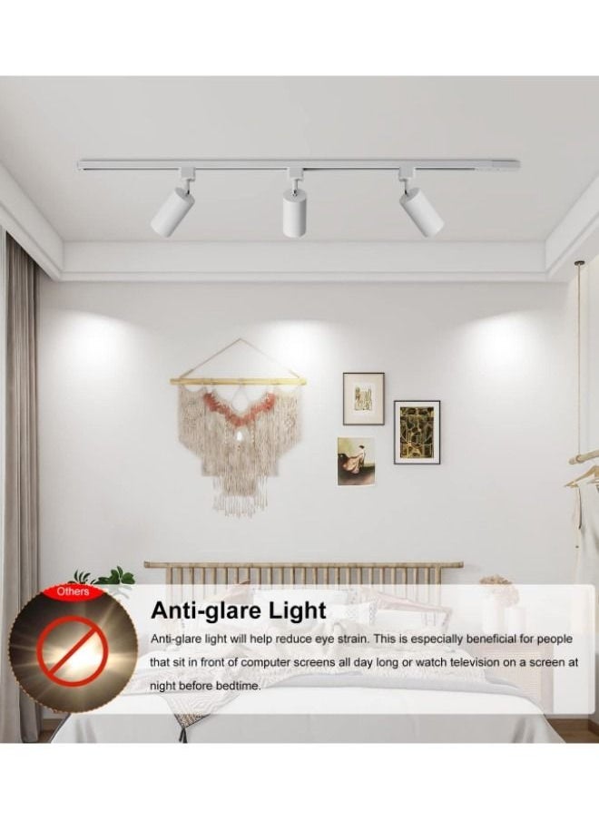 Generic - 7W Dimmable LED Track Lighting Heads H Type Track Light Replacement Fixtures 3000K GU10 Base Adapter Ceiling Spot Light Fixture Direction Adjustable - Image 1