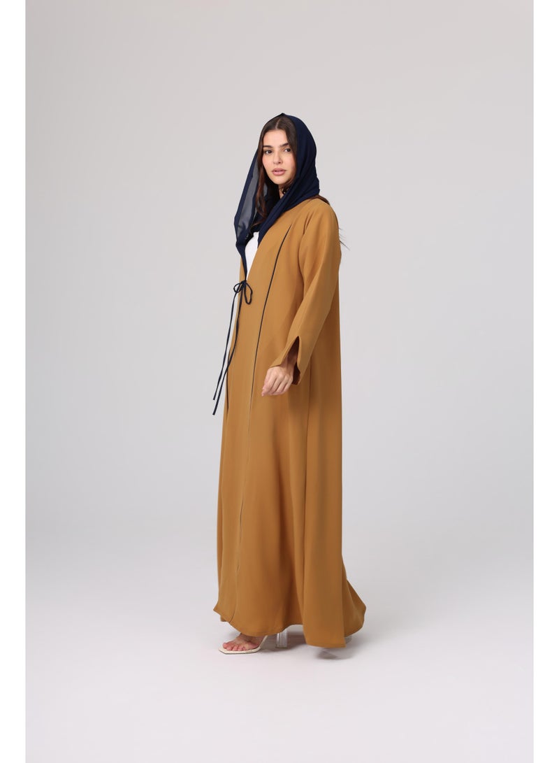 اكسا عباية مربوطة من الامام ملونة غير رسمية ABY1103 - Image 2
