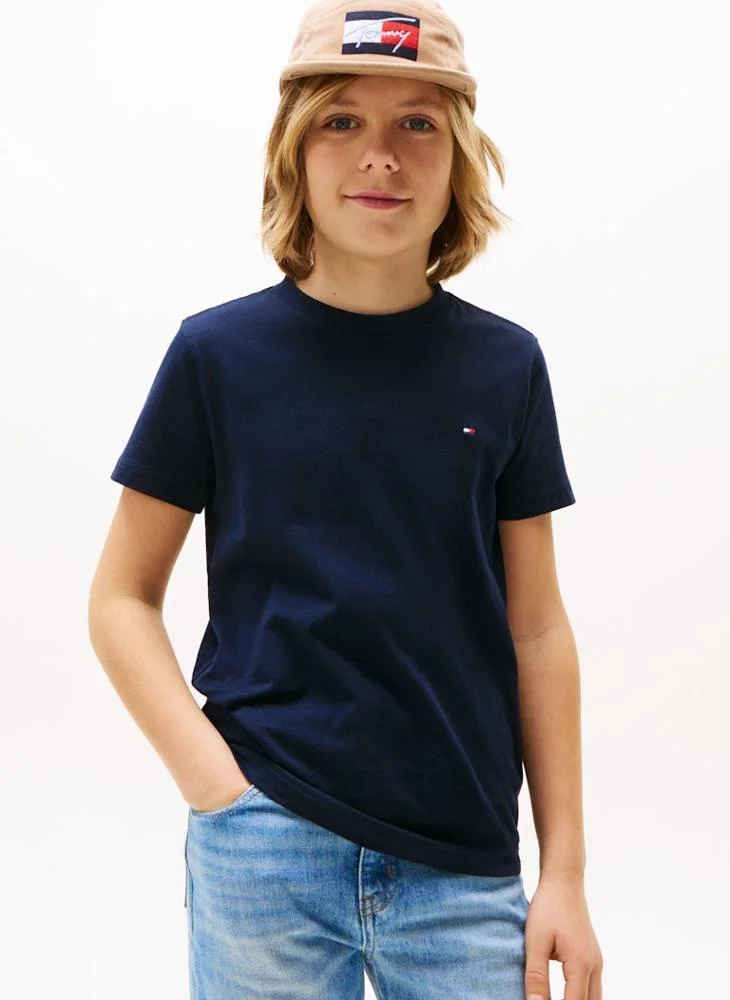 تومي هيلفيغر Kids Essential Crew Neck T-Shirt