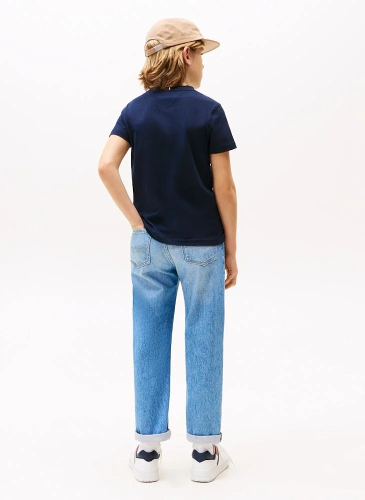 تومي هيلفيغر Kids Essential Crew Neck T-Shirt