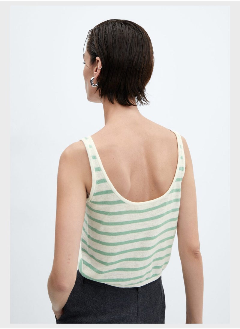 MANGO - Strip Strappy Top - Image 1