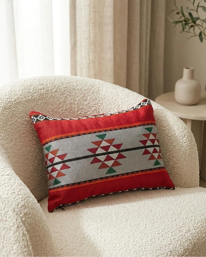 REDTAG Red and Grey And Majlis Cushion