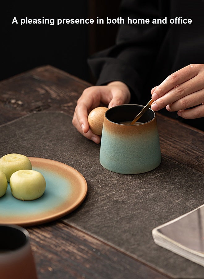 Sahramart Ceramic Coffee Cup and Saucer Gift Box Set，Planet gradient color design,Perfect for Espresso Tea or Coffee Lovers,Gift Boxed for Home,Office or Special Occasion,Blue  - Image 5