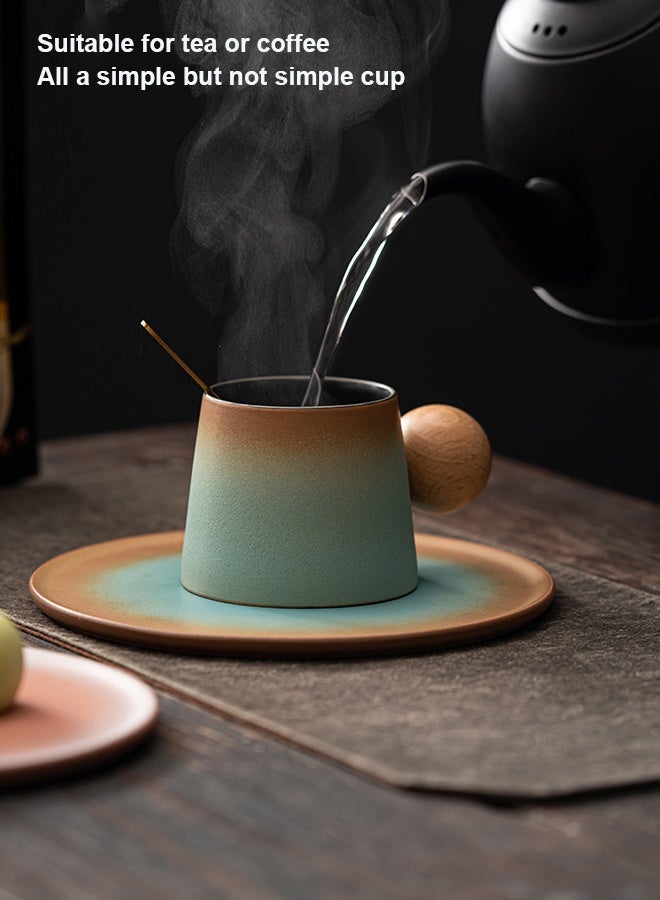 Sahramart Ceramic Coffee Cup and Saucer Gift Box Set，Planet gradient color design,Perfect for Espresso Tea or Coffee Lovers,Gift Boxed for Home,Office or Special Occasion,Blue  - Image 4