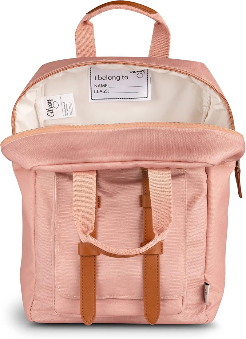 سترون حقيبة ظهر مدرسية للأطفال مصنوعة من مواد معاد تدويرها وخالية من مادة BPA باللون الوردي الفاتح - Image 2