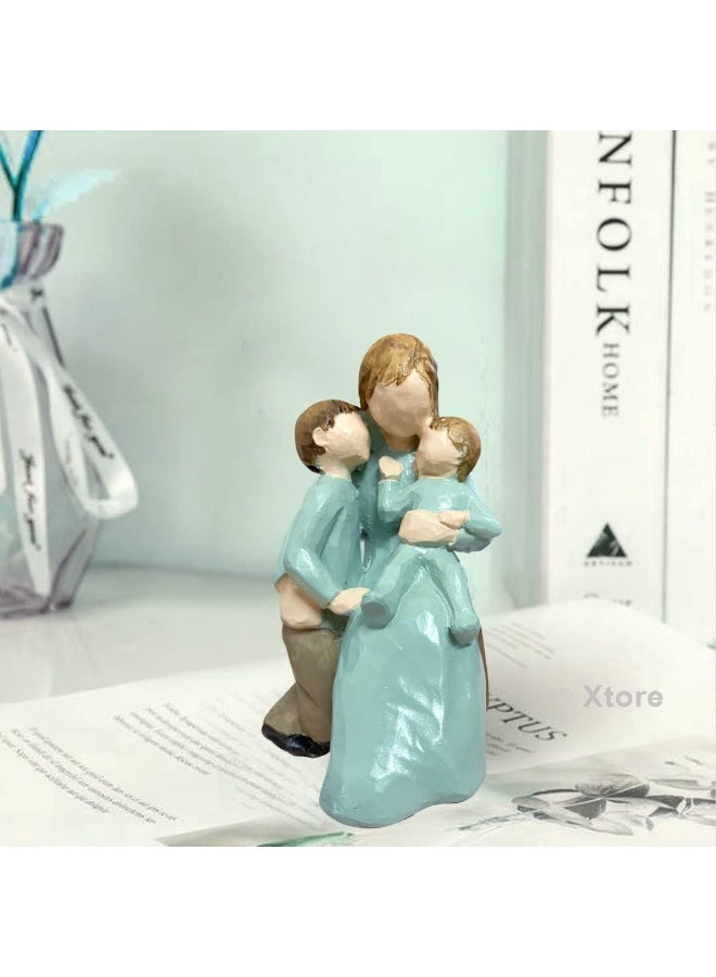 Xtore® Beautiful Hand Painted Medium Size Resin Miother and Child Statue (Pack of 1, Multicolor) - Image 3