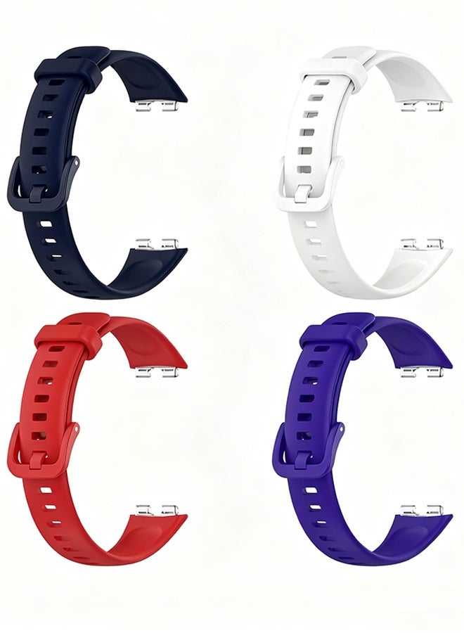 Happy D 4Pcs Silicone Watchband For Huawei Band 8 Huawei Band 9 Strap SmartWatch WristbandBracelet Wriststrap Sport Replacement - Image 1