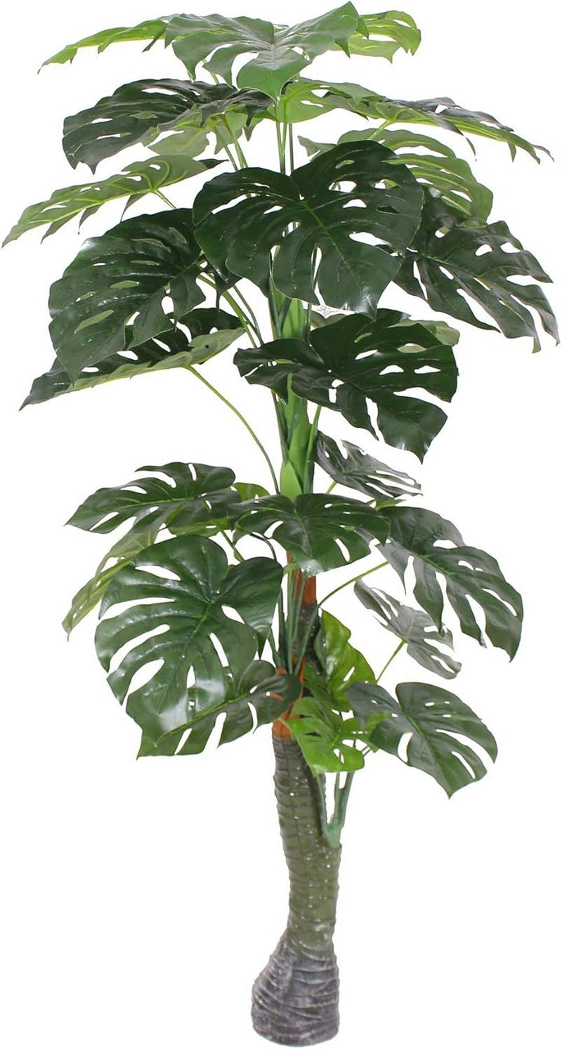 AMERIQUE 57 Gorgeous  Unique Feet Monstera Palm Artificial Plant Silk Tree Real Touch Technology with UV Protection Super Quality Green - Image 1