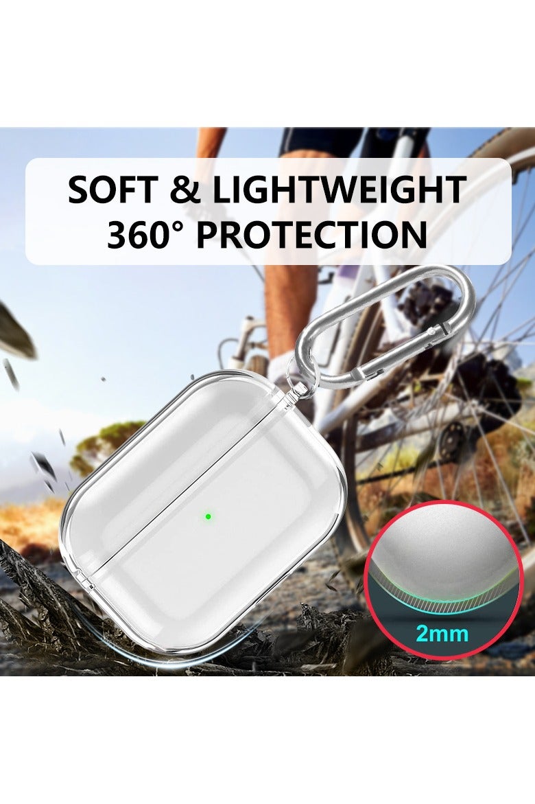 for  AirPods Pro 3 CaseTPU Clear Earphones Protective with Keychain - Image 4