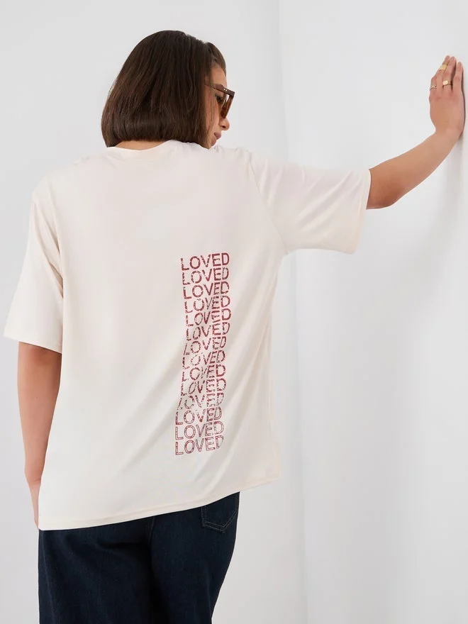 Take Two Slogan Print Short Sleeve Oversized T-Shirt