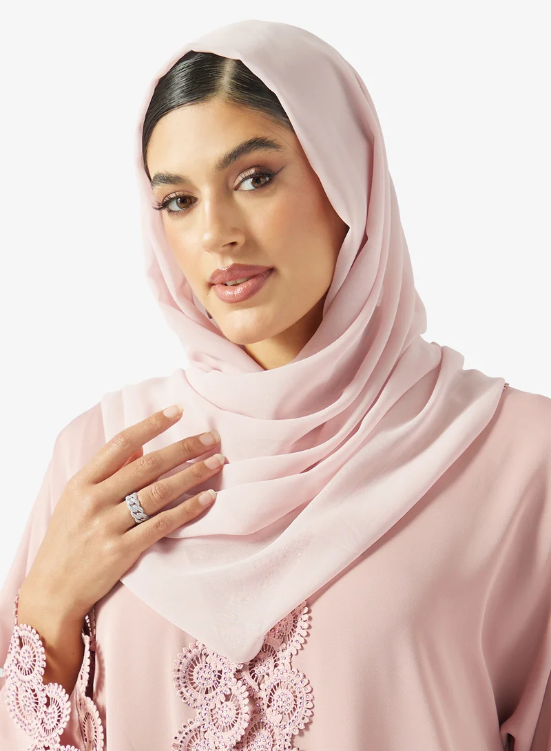 Khizana  Abaya With Lace Trim & Sheila for Women | Best Price UAE