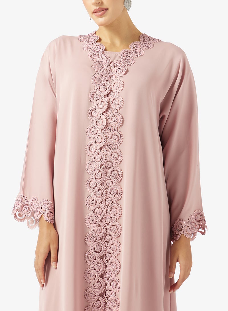 خزانة عباية بدانتيل وشيلة - Image 3