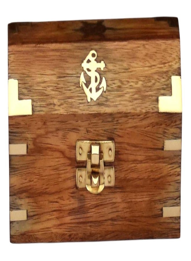 Timber Revival Co Handmade Mango Wood Jewelry Box for Women with Brass Latch – 5.75 × 3 × 2.5 in | Decorative Treasure Chest, Keepsake Birthday & Aniversary Gift - Image 5