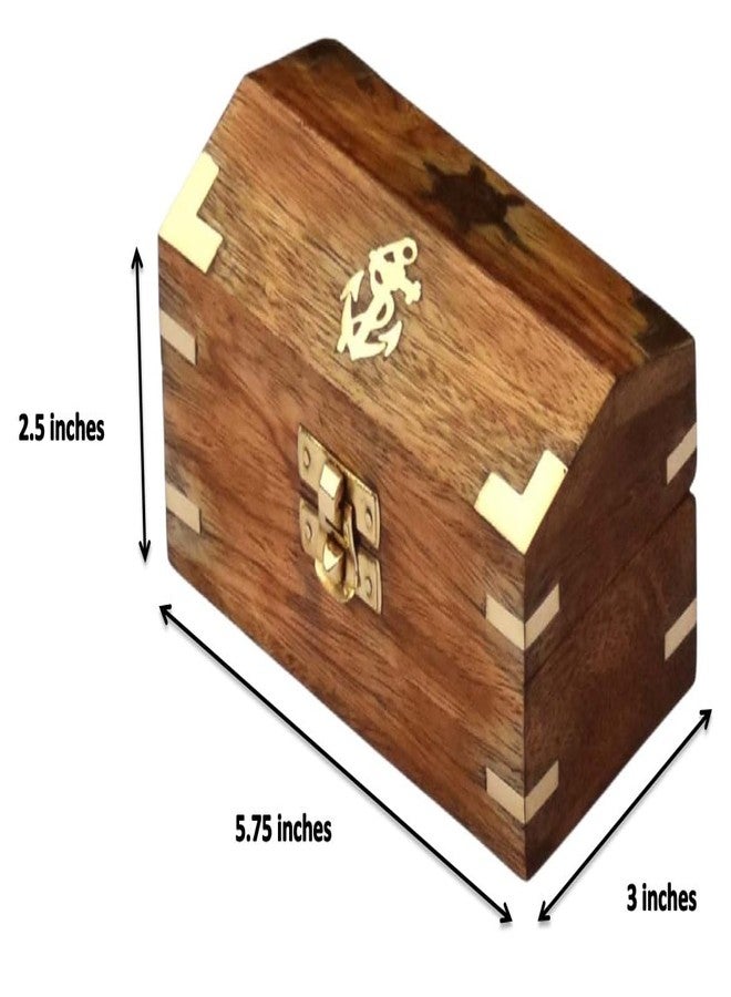 Timber Revival Co Handmade Mango Wood Jewelry Box for Women with Brass Latch – 5.75 × 3 × 2.5 in | Decorative Treasure Chest, Keepsake Birthday & Aniversary Gift - Image 2